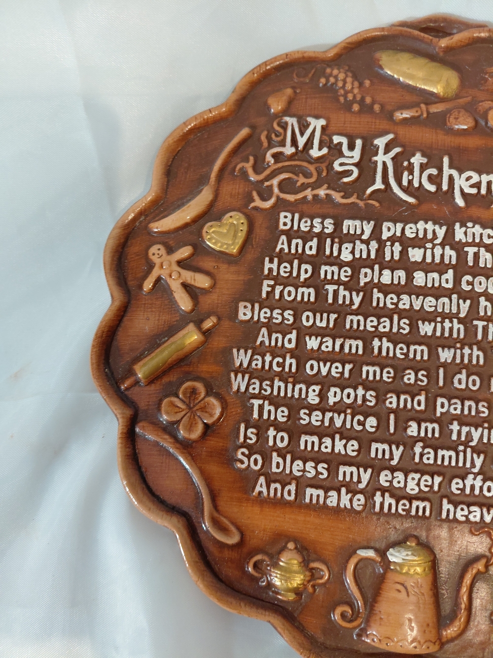 Source Unknown Brown and Gold 'My Kitchen Prayer' Decorative Plaque - Picture 3 of 6